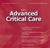 AACN Advanced Critical Care is a quarterly, peer reviewed publication of in-depth articles of interest to critical care & progressive care clinicians.