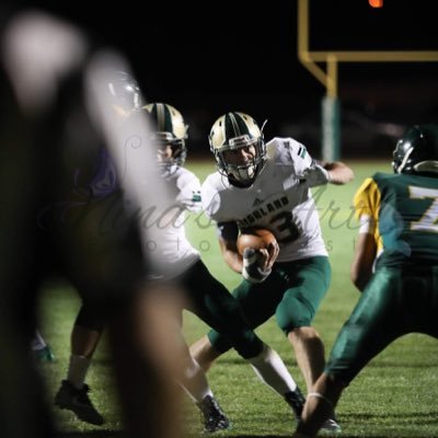 Highland High School, Sr. RB/LB, 6’3 215, 1st Team All Conference x2, 1st Team All-State x2, 4.0 GPA, Basketball, Baseball. https://t.co/EAQy8X1sbi