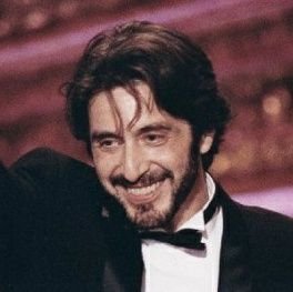 Al Pacino, star of Godfathers films and Scarfave. Winner of all the important awards for actors.