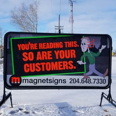 Providing Manitoba's Parkland with cost effective, high impact portable signage.