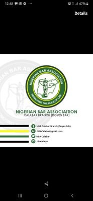 This is the Official Twitter Account of the Nigerian Bar Association, Calabar Branch - The Doyen Bar.