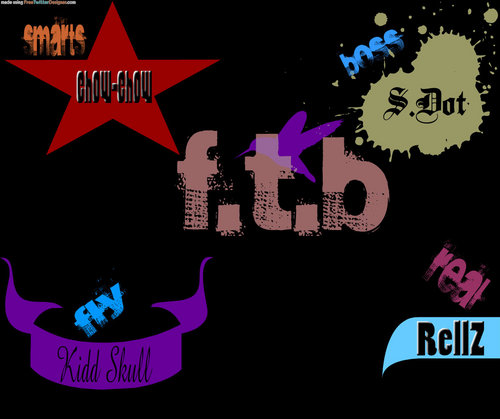 we need ya support so follow us, thank you.also we are looking for new talent such as rapper's,singer's, even dancer's.
F.T.B:Kidd Skull/S.Dot/RellZ/Chow-Chow