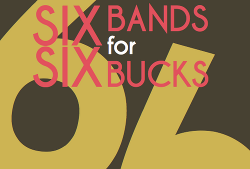 http://t.co/BPOpTCA3q6 presents 6 bands for 6 bucks. 1 night of 6 live local bands sponsored by all local businesses. This is truly a night of all local talent.