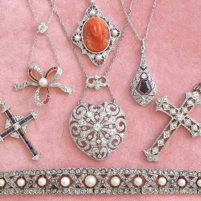 Original Antique Diamond Jewelry, Estate & Vintage Engagement & Eternity Rings, Earrings, Necklaces, Religious Crosses & Pendants, Bracelets, Platinum Chains...