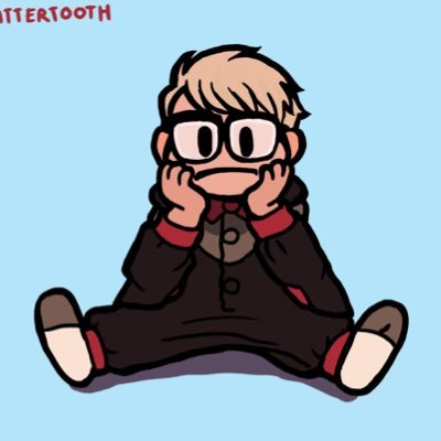 I am Sex William and I’m here to be sad and nerdy and stuff he/him or they/them pfp by @glittertooth, banner by @prisma_ram