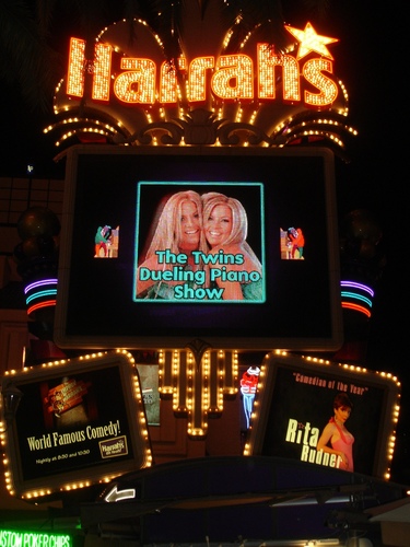 twinspianoshow's profile picture. The Twins Dueling Pianos Show, with Kimberley and Tamara Pinegar, is a high energy, all-request rock 'n roll show, currently appearing at Harrah's Las Vegas.