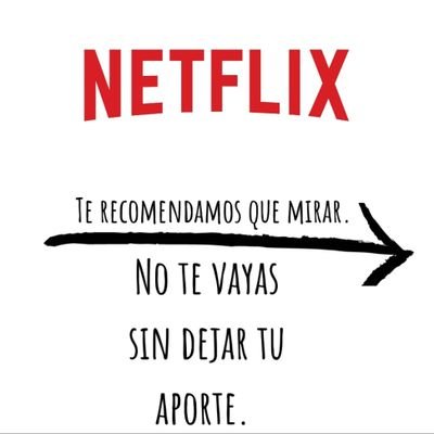 ¿Nos sabes que mirar? Acá te recomendamos series y películas.
No dejes de aportar cuáles te gustan para ayudar a la comunidad. ❤️📽️🎬🎥