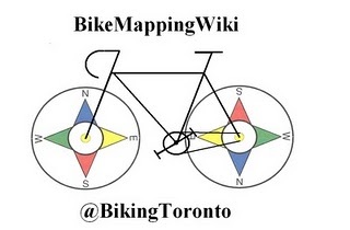 Michael Holloway @BikingToronto. 
The Wiki: (Toronto/GTA Bicycle Route Mapping Wiki http://bit.ly/eFM8Bi)
The Blog: (@Blog_Freewheel http://bit.ly/hJYrQt).