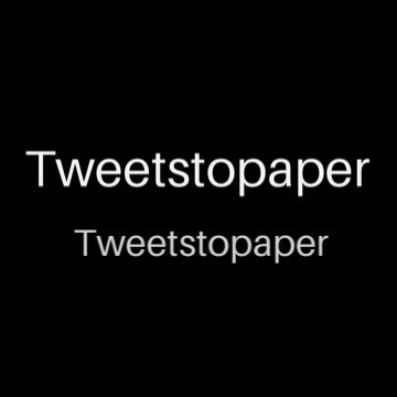 Tweetstopaper's profile picture. 