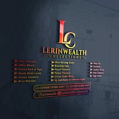 lerinwealth's profile picture. am lerinwealth collection we deal with both male and females complete outfit as you patronize God will bless you abundantly .