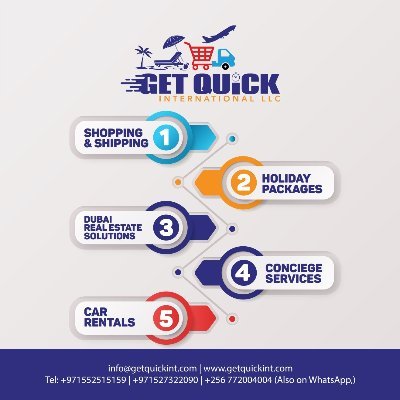 GetQuickIntern1's profile picture. Phone: +971552515159, +256772004004. Email: info@gquick.com  
(Dubai Holiday Packages - visa,hotel,flights,tours, Shopping & Shipping)
