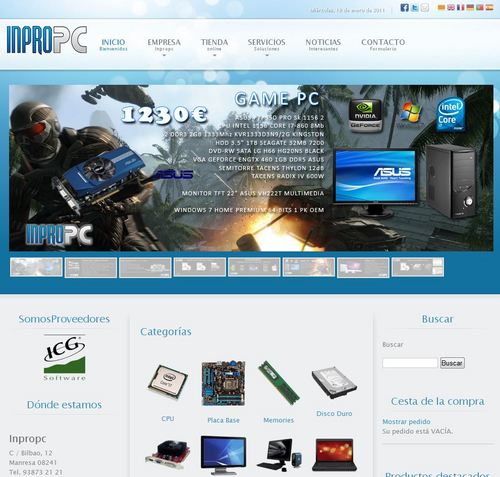 Tienda on-line | Páginas web | SEO posicionamiento | Mantenimiento informático a empresas | Soporte Técnico on-line | Aplicaciones para Android y Iphone.