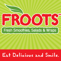 Froots offers a healthy alternative to fast food with fantastic smoothies and fresh squeezed juices, a full menu of healthy gourmet wraps, salads and soup!!