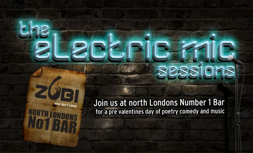 electricmicsesh's profile picture. The Electric Mic Sessions, a laid back Sunday night of Comedy, Spoken Word and Smooth tunes, held in North London's No1 wine bar ZUBI. Guest stars & open mic.