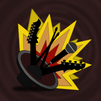 A 2D Single/CoOp RPG music videogame, explore an urban fantasy setting where music doesn't exist and life sucks! Battle with custom instruments and music skills