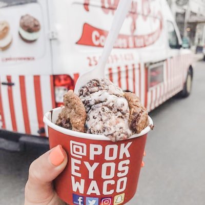 waco’s favorite ice cream cookie sandwich food truck! 🚐🍪🍦🎉 want to get on the schedule or order a cookie cake? click the link below!