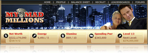 Play My Mad Millions on Facebook and Earn CASH through Reward String, People String