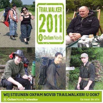wij gaan op 25 en 26 juni 2011 meedoen Met Oxfam Novib Trailwalker. Elk team loopt binnen 30 uur 100 kilometer. er moet min. €3000 sponor geld komen!
