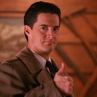 Every hour it's the same exact photo of Dale Cooper from the cult classic, Twin Peaks.