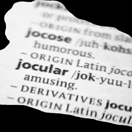 noun plural Fond of or characterized by joking; humorous or playful//Always remember: you're unique, just like everyone else//He who laughs last, didn't get it