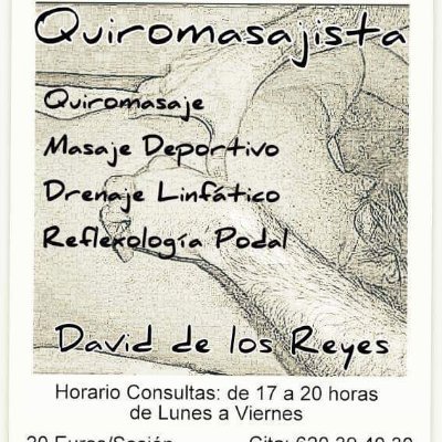 QUIROMASAJISTA PROFESIONAL ME PODEIS ENCONTRAR TAMBIEN EN LA CUENTA @DDLRM Y EN FACEBOOK QUIROMASAJISTA DAVID DE LOS REYES