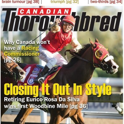 Canadian Thoroughbred is the leading Canadian source for racing and breeding updates, sales results, current news and reports on events and people.