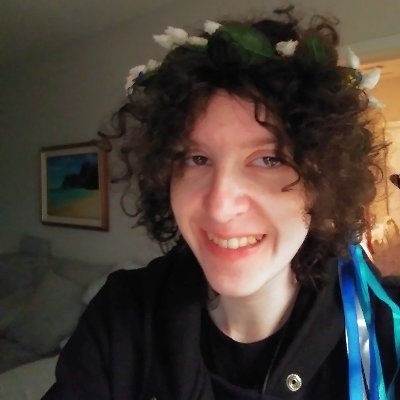 sameoldantics's profile picture. she/her | 28 | writer and game dev | 1/2 of @cosmicwaypoint | aroace 🧡💛🤍💙