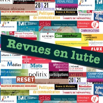 Collectif des revues SHS mobilisées contre la réforme des retraites et la Loi de Programmation Pluriannuelle de la Recherche.
com_mob_revues@framalistes.org