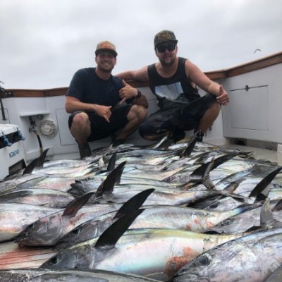 We are a private six-pack deep sea sportfishing boat out of H and M Landing in San Diego, CA. We offer 1/.2 day, 3/4 day, full day, multi-day trips.