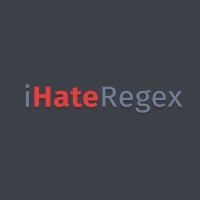 ihateregex's profile picture. The Regex Cheat Sheet 📝
I tweet about /regex/gm

now you have 2 problems 😈