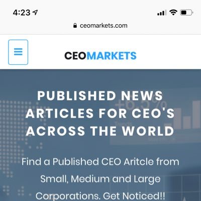 Published CEO news articles from small, medium and large corporations. Get Noticed. https://t.co/TLzhsTI3wy