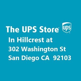 Locally owned & operated Hillcrest UPS Store, 302 Washington, San Diego 92103. Mailboxes, packing, shipping, copying & more. We sell supplies too.