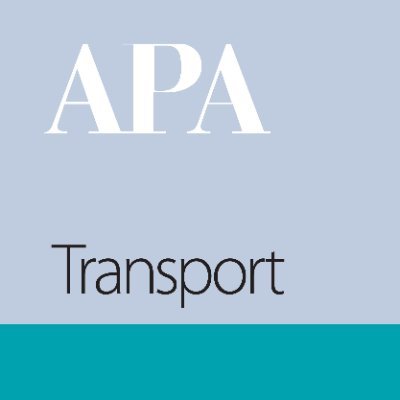 We facilitate an exchange of knowledge and advocate for the transportation planning profession. (A division of @APA_Planning. Twitter activity ≠ endorsement.)