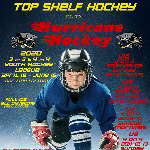 Top Shelf Hockey presents the Stratford's Hurricane Fun Spring Hockey League. An exciting, fast paced high energy hockey experience. Sauce us a follow