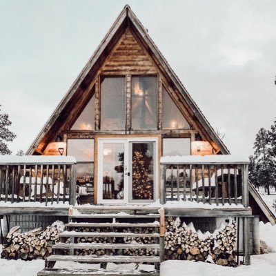 A-Frame and Tiny Sauna Cabin in a National Forest. #AFrameFlagstaff #TinyCabinFlagstaff -Also #TinyCabinTucson #SaunaHausPhoenix 🐶 🚙🔌