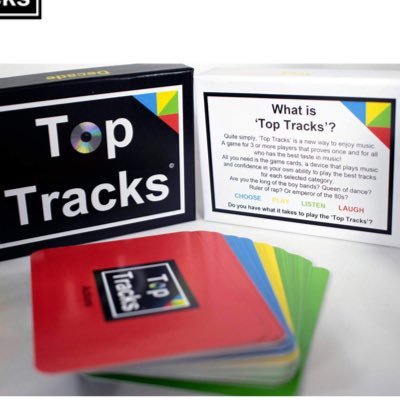 Top Tracks is a competitive music game that encourages players to play their favourite tracks from categories chosen at random. Can you find the Top Track?