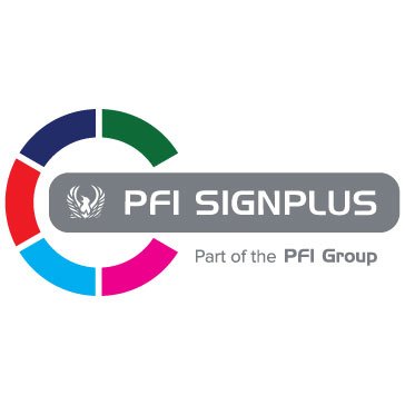 Part of the PFI Group.
Sign Plus designs, manufactures, installs. Maintaining all signage types: Internal & External, window graphics, H&S Signs and banners