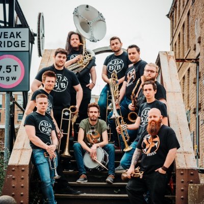 Yorkshire based 10 piece brass band of the funk/new orleans jazz persuasion.