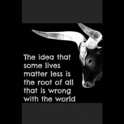 The idea that some lives matter less is the root of all what is wrong with the world #AllLivesMatterEqually