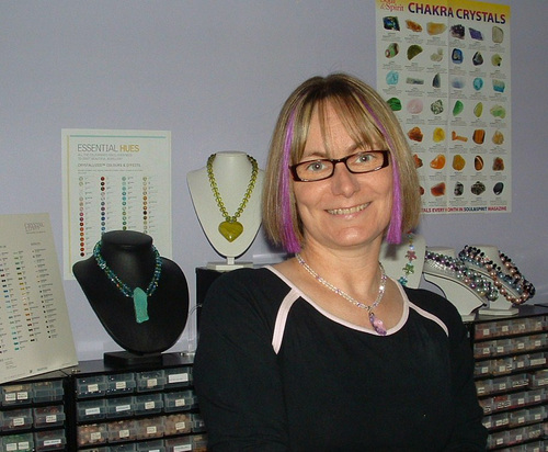 Jewellery designer, animal lover, vegetarian, Reiki Master, crystal healer, creative person, happy, optimistic, person of good intent