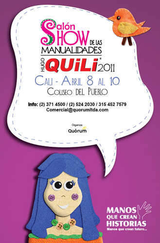 En Abril 8 al 10 de 2011 te invitamos a participar de la nueva versión del Salón Show de las Manualidades. Síguenos y enterate de más.