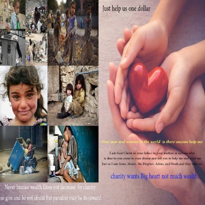 I want to help disabled people ، Orphaned women، orphans and patients
Email: lost_chishpish_dream@yahoo.com
instagram: lostchishpishdream