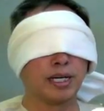 Revolutionary Art Medicine Movement - Traditionally, the artist creates art from the eyes to the mind, I am blindfold creating art from the mind to the spirit.