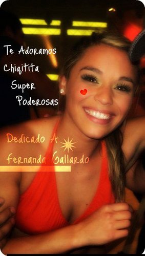 DeDicado a @FerGallardo_ Que es & Será la Mejor competidora de #Calle7 ♥ Ahorrense La Mala Onda :)por que si la insultan, yo respondo ♥