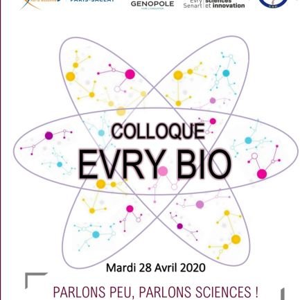 Bienvenue sur la page officielle du colloque scientifique 2020 EvryBio 🔬
FACEBOOK :  Colloque scientifique EvryBio 2020    
INSTAGRAM :  COLLOQUE_EVRYBIO_2020