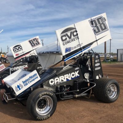 Sprint Car Team. Tanner Carrick driver of the #83T and Blake Carrick driver of the #38B.