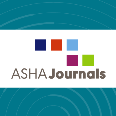 Discover more from ASHA's high-impact research journals: AJA, AJSLP, JSLHR, & LSHSS. Now continuously published on the ASHAWire platform. Also, @SIGPerspectives