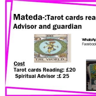 Tarot Cards Readings of deeper insight into your current life and challenges. Spiritual advice on healing, protection, success and luck available on WhatsApp