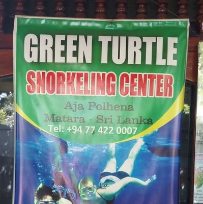 Green Turtle Snorkeling Center (Aja)
3rd cross road, Polhena, Matara, Srilanka
+94 77 4 22 0007
