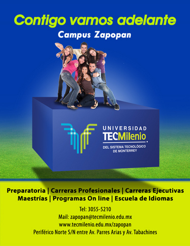 Campus Zapopan: Ubicado al norte de la ciudad; cuenta con preparatoria, profesional, maestrías, escuela de idiomas y mucho más!